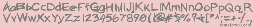 Quickasabunny Font – Gray Fonts on Pink Background