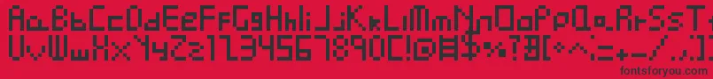 fuente Pixel Perfect – Fuentes Negras Sobre Fondo Rojo