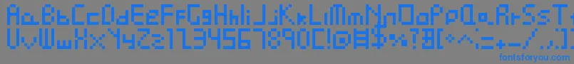 Fonte Pixel Perfect – fontes azuis em um fundo cinza