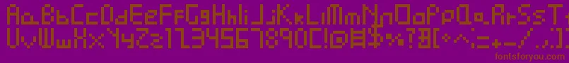 Pixel Perfect Font – Brown Fonts on Purple Background