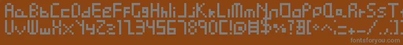 Шрифт Pixel Perfect – серые шрифты на коричневом фоне