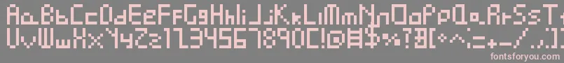フォントPixel Perfect – 灰色の背景にピンクのフォント