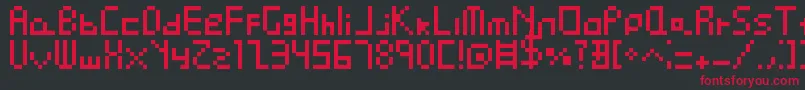fuente Pixel Perfect – Fuentes Rojas Sobre Fondo Negro