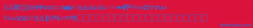 Fairhouse Font – Blue Fonts on Red Background