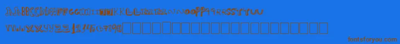 Fairhouse Font – Brown Fonts on Blue Background