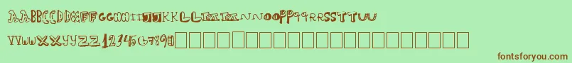 Fairhouse Font – Brown Fonts on Green Background