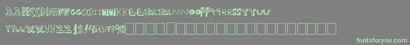 Fairhouse Font – Green Fonts on Gray Background