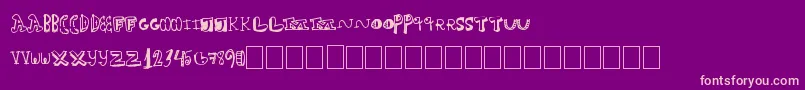 Fairhouse Font – Pink Fonts on Purple Background