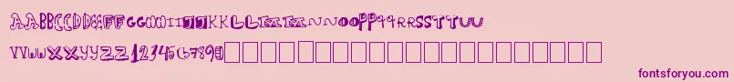 Fairhouse Font – Purple Fonts on Pink Background