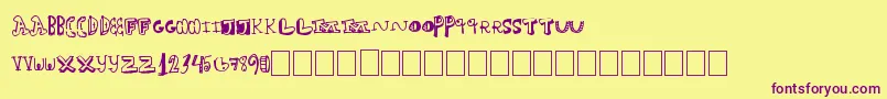 Fairhouse Font – Purple Fonts on Yellow Background