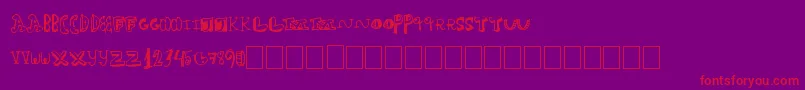 Fairhouse-Schriftart – Rote Schriften auf violettem Hintergrund