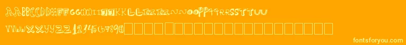 Fairhouse Font – Yellow Fonts on Orange Background