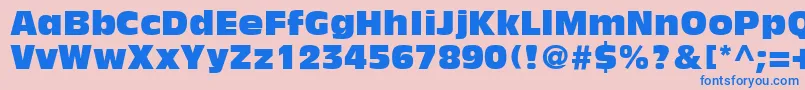 AntiqueOliveLtCompact Font – Blue Fonts on Pink Background