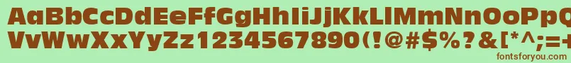 AntiqueOliveLtCompact Font – Brown Fonts on Green Background