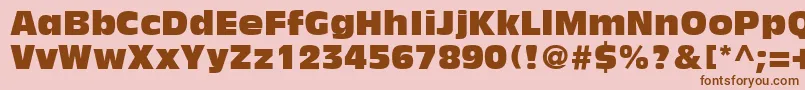 AntiqueOliveLtCompact Font – Brown Fonts on Pink Background