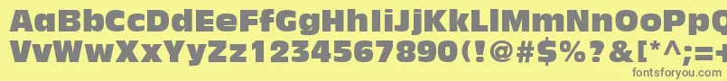 AntiqueOliveLtCompact Font – Gray Fonts on Yellow Background