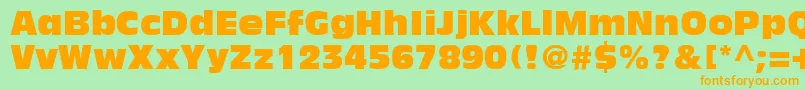 AntiqueOliveLtCompact Font – Orange Fonts on Green Background