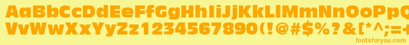 AntiqueOliveLtCompact Font – Orange Fonts on Yellow Background