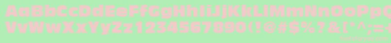 AntiqueOliveLtCompact Font – Pink Fonts on Green Background