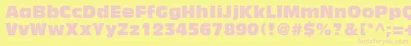 AntiqueOliveLtCompact Font – Pink Fonts on Yellow Background