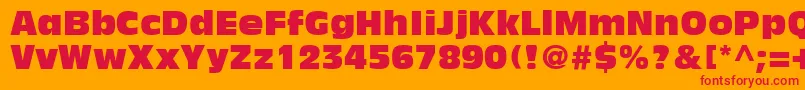 AntiqueOliveLtCompact Font – Red Fonts on Orange Background