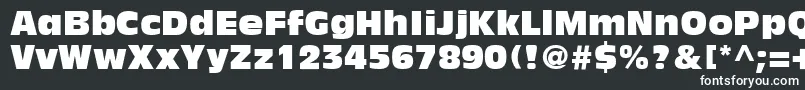 AntiqueOliveLtCompact-fontti – valkoiset fontit mustalla taustalla