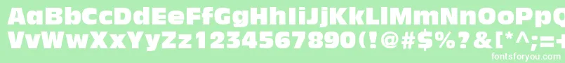 AntiqueOliveLtCompact Font – White Fonts on Green Background