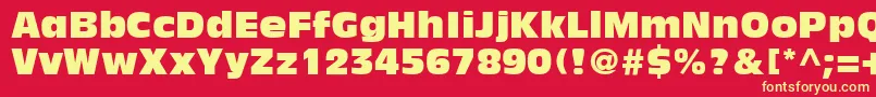 AntiqueOliveLtCompact Font – Yellow Fonts on Red Background