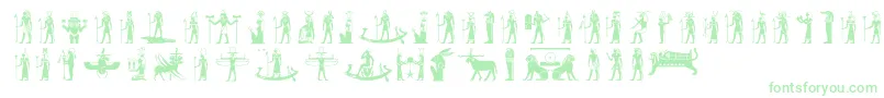 Egyptiandeities-Schriftart – Grüne Schriften