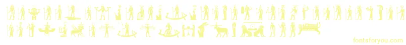 Egyptiandeities-fontti – keltaiset fontit