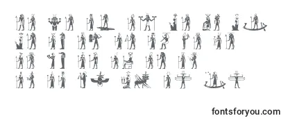 Überblick über die Schriftart Egyptiandeities