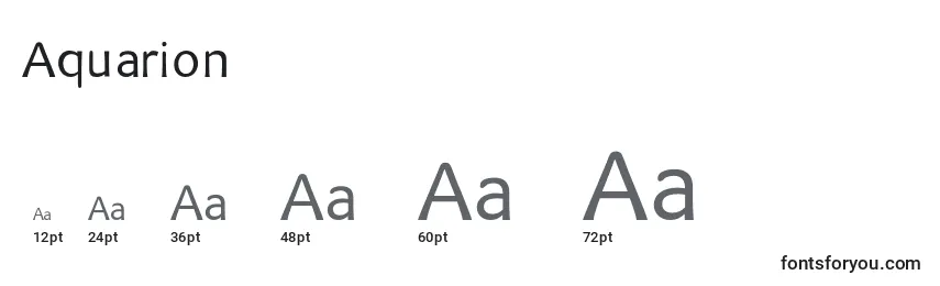 Aquarion Font Sizes