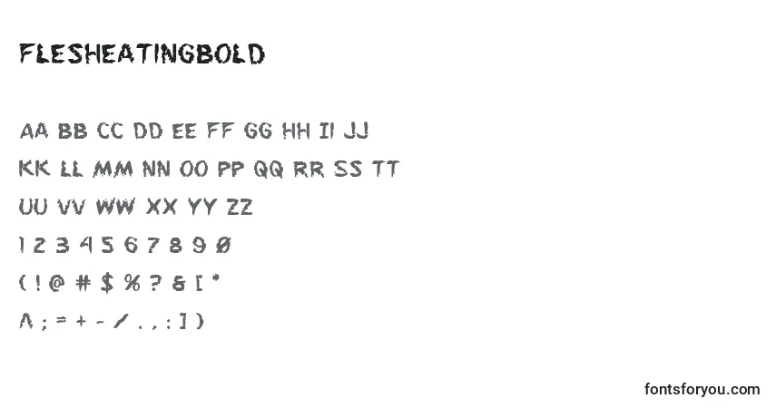 Fuente Flesheatingbold - alfabeto, números, caracteres especiales