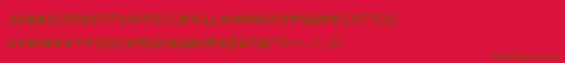 Шрифт Flesheatingbold – коричневые шрифты на красном фоне