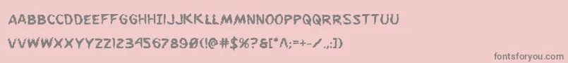 フォントFlesheatingbold – ピンクの背景に灰色の文字