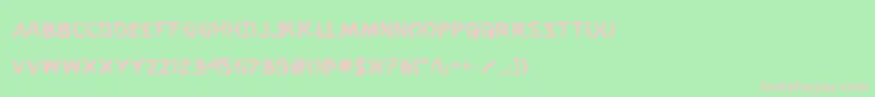 Flesheatingbold-fontti – vaaleanpunaiset fontit vihreällä taustalla
