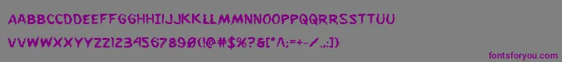 Шрифт Flesheatingbold – фиолетовые шрифты на сером фоне