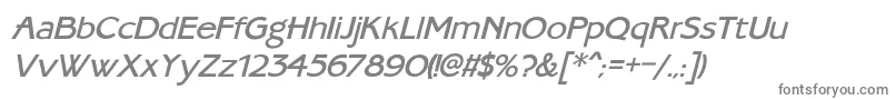 Ambassa1-fontti – harmaat kirjasimet valkoisella taustalla