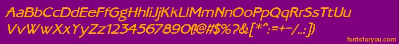 Ambassa1 Font – Orange Fonts on Purple Background