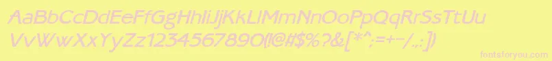 Ambassa1 Font – Pink Fonts on Yellow Background