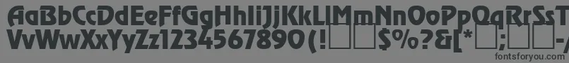 フォントRenfrew – 黒い文字の灰色の背景