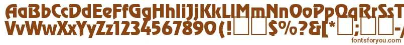 Renfrew-fontti – ruskeat fontit valkoisella taustalla