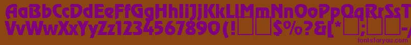 Renfrew Font – Purple Fonts on Brown Background