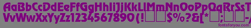 フォントRenfrew – 紫色のフォント、灰色の背景