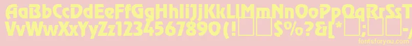 Renfrew Font – Yellow Fonts on Pink Background