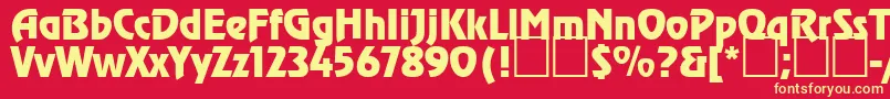 Renfrew Font – Yellow Fonts on Red Background