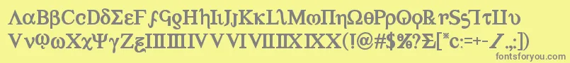 Achilles3bold-Schriftart – Graue Schriften auf gelbem Hintergrund