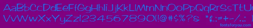 Arctic2 Font – Blue Fonts on Purple Background
