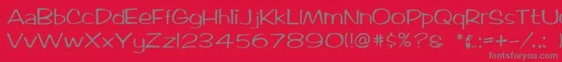 Arctic2 Font – Gray Fonts on Red Background