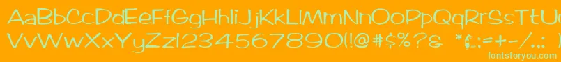 Arctic2 Font – Green Fonts on Orange Background